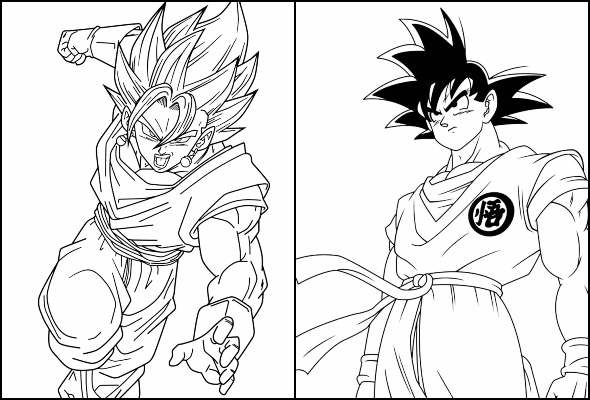 Dragon ball z para colorir - Desenhos Educativos