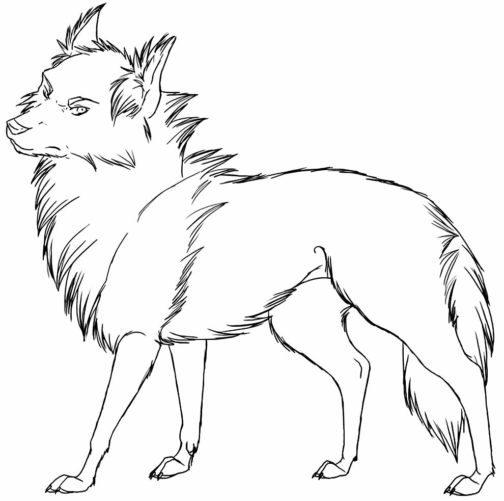 Desenho lindo de lobo