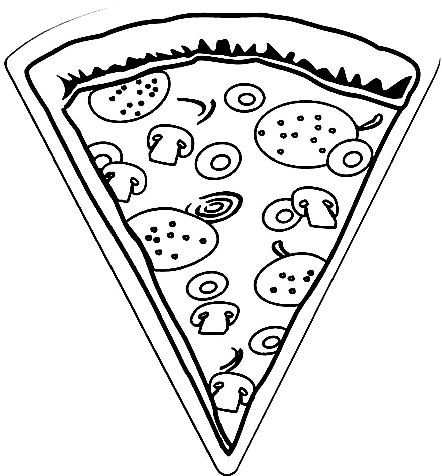 Desenho de pizza para pintar