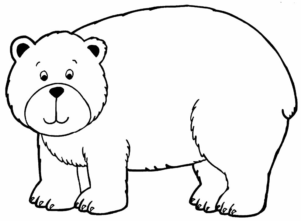 Desenho de ursinho para pintar