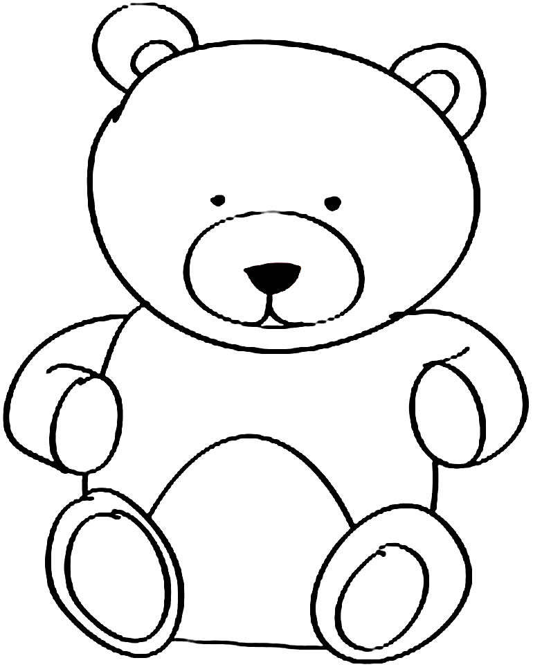 Desenho de ursinho para colorir