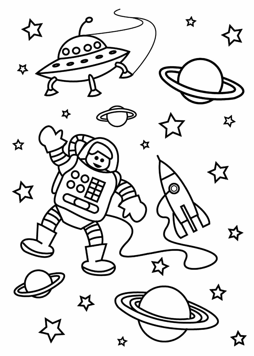 Desenho de Astronauta para colorir
