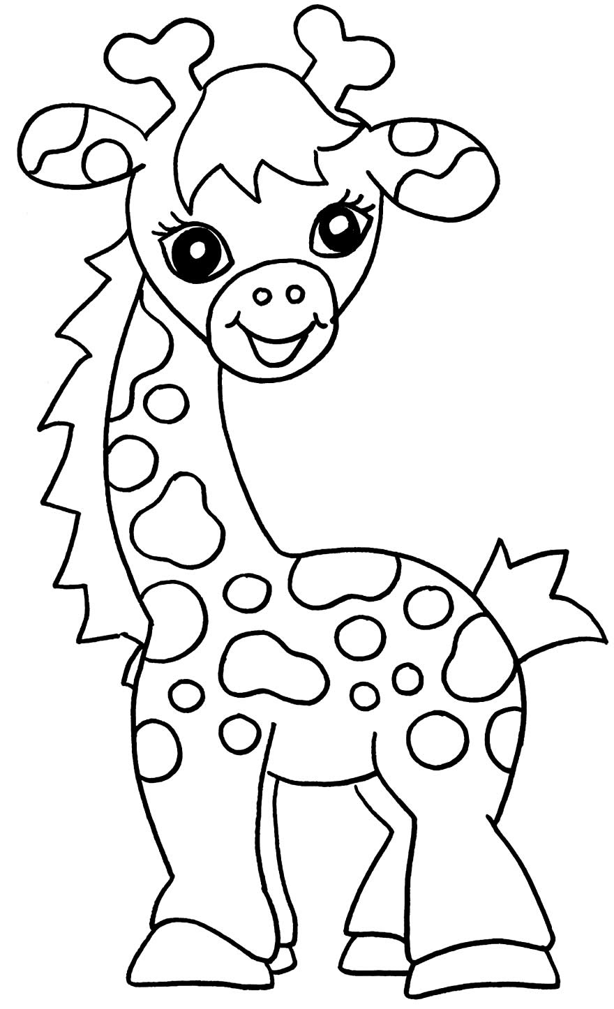 Desenho de Girafa para pintar