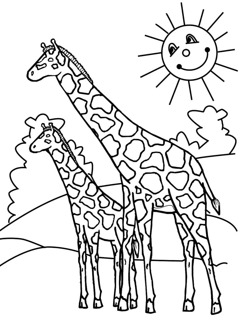 30+ Desenhos de Girafa para colorir - Pop Lembrancinhas
