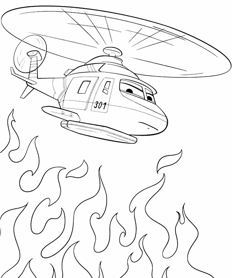 Imagem de Helicóptero para colorir