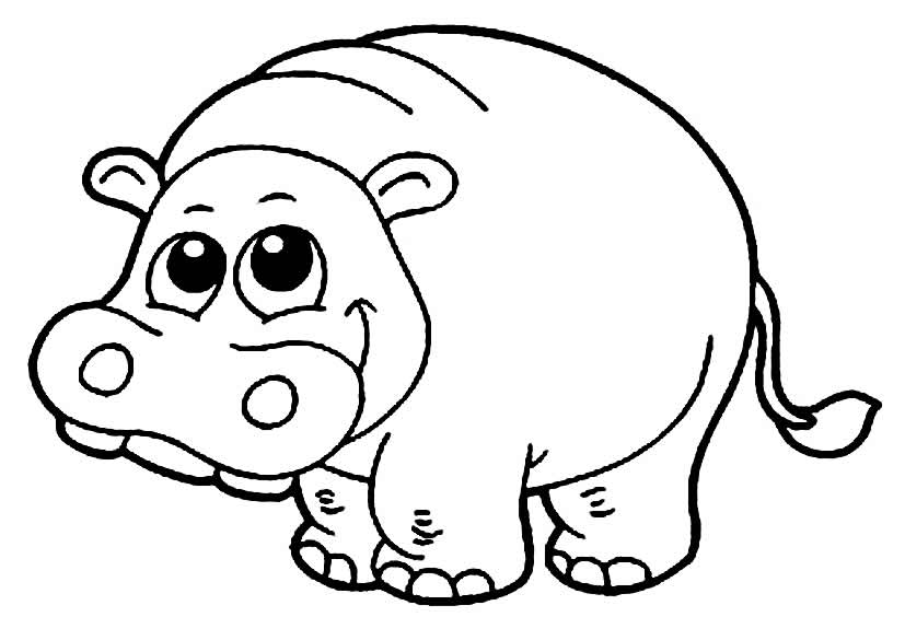 Imagem de Hipopótamo para pintar