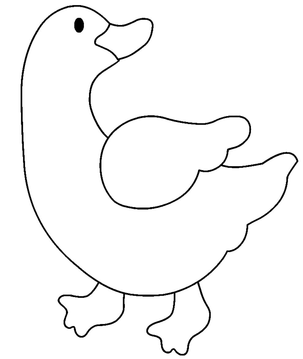 Desenho para colorir de pato