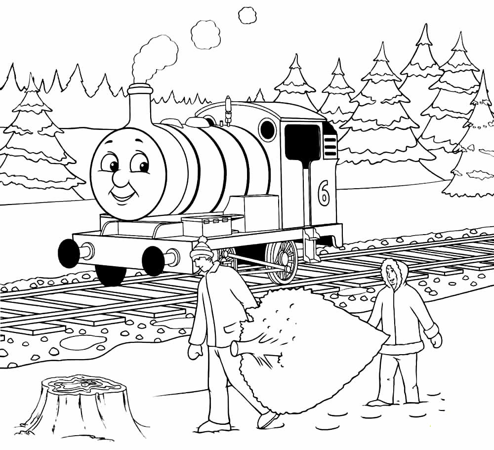 Molde de Thomas e os Amigos para colorir