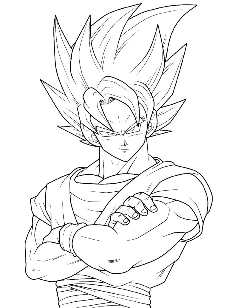 50+ Desenhos de Goku para colorir - Pop Lembrancinhas