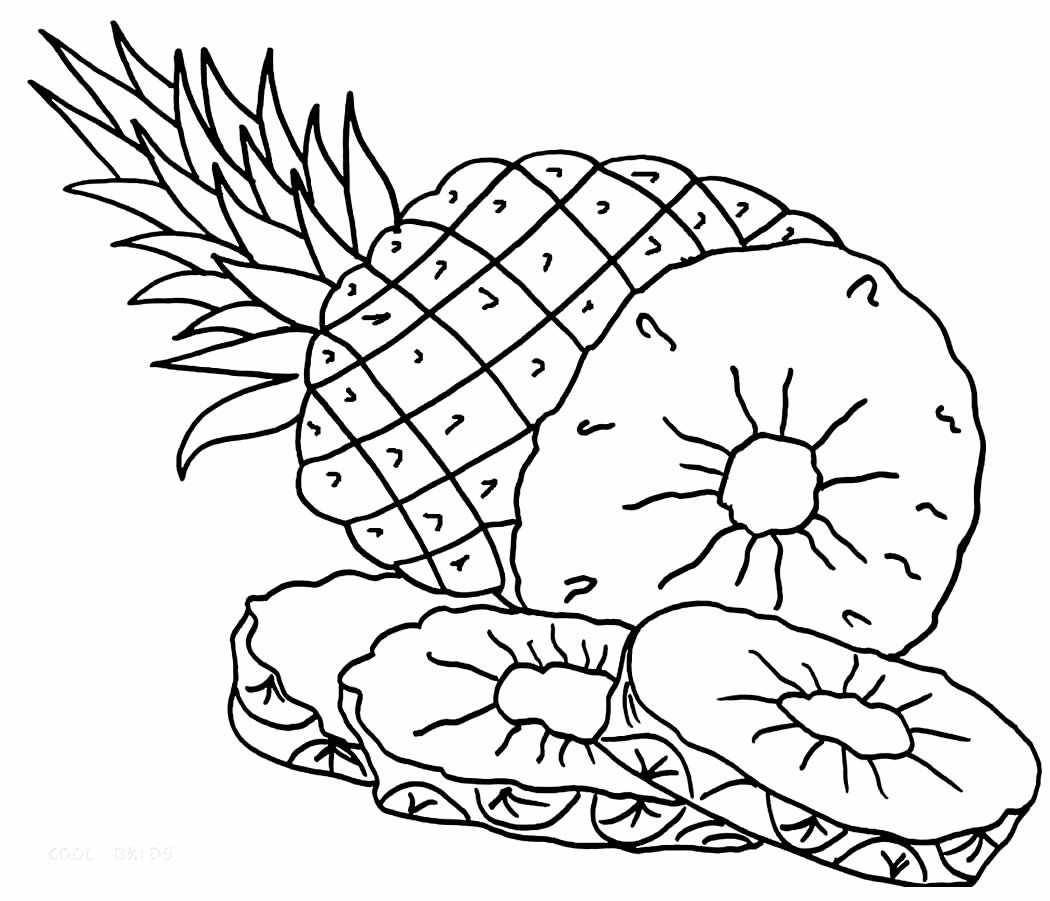 Desenho de Abacaxi para pintar