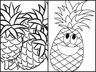 Desenhos de Abacaxi para colorir