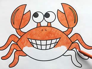 Desenhos de Caranguejo para colorir