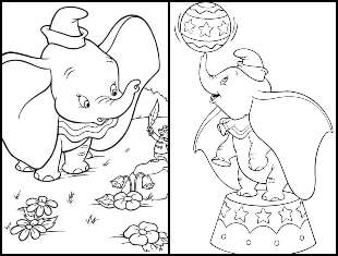 Desenhos de Dumbo para colorir
