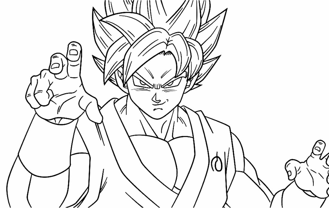 Imagem de Goku para colorir