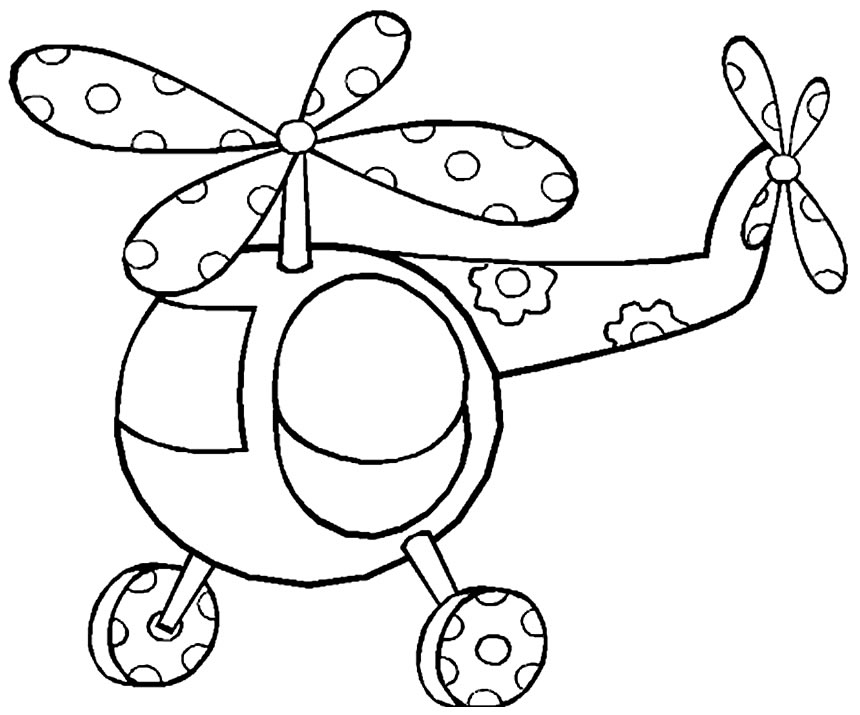 Desenho de Helicóptero para pintar
