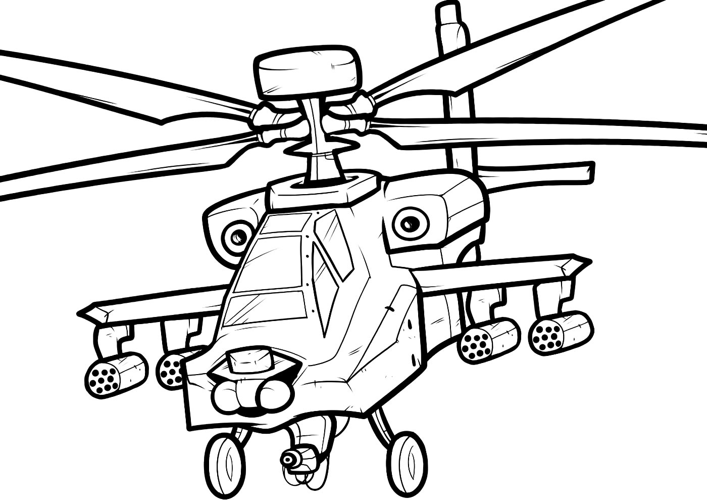Desenho de Helicóptero para colorir