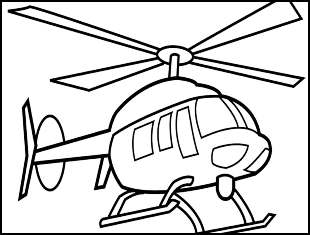 Desenhos de Helicóptero para colorir