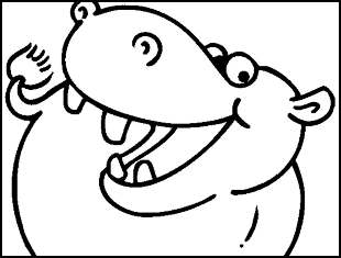 Desenhos de hipopótamo para colorir