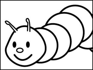 Desenhos para colorir de Lagarta