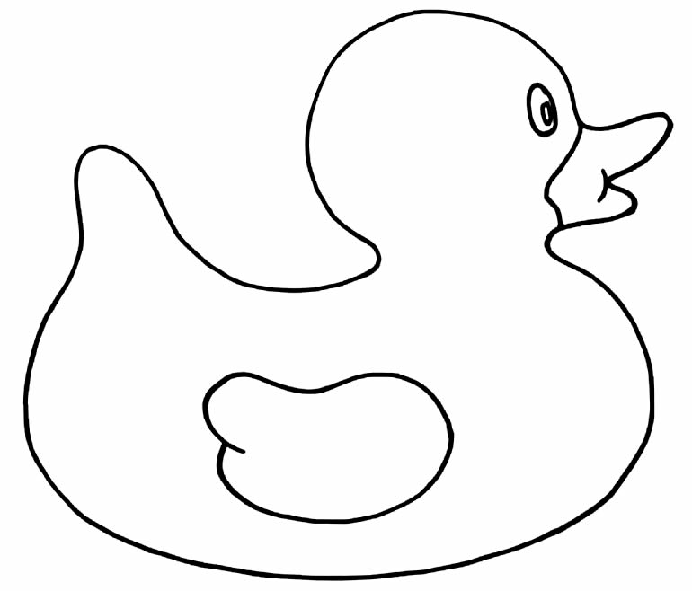 Desenho de pato para pintar