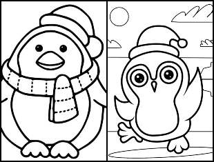 Desenhos de Pinguim para colorir