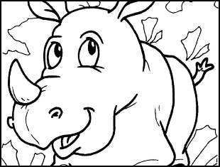 Desenhos de Rinoceronte para colorir