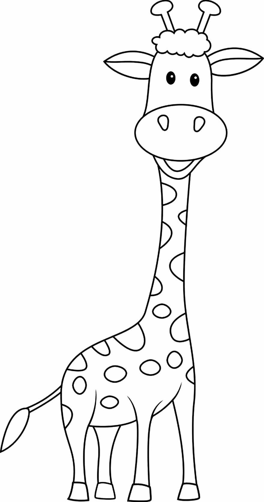 Desenho de girafa para colorir