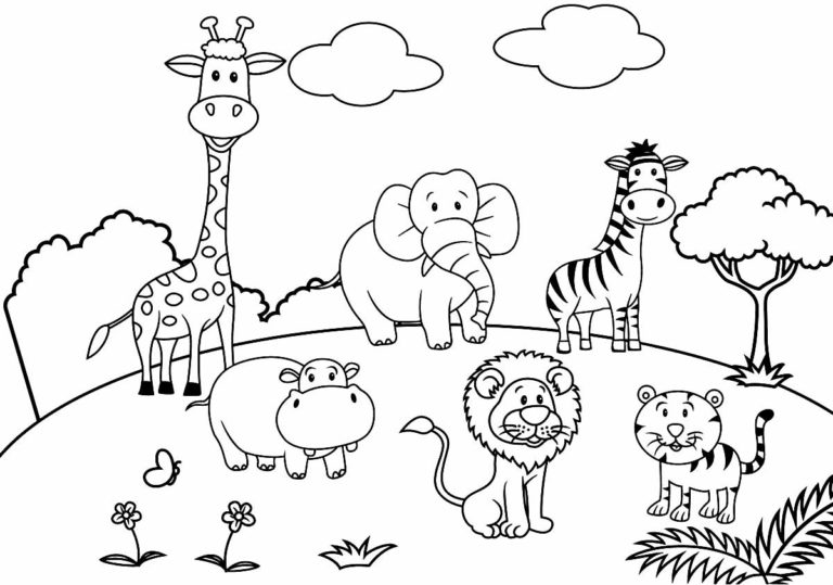 50+ Desenhos de Safari para colorir - Pop Lembrancinhas