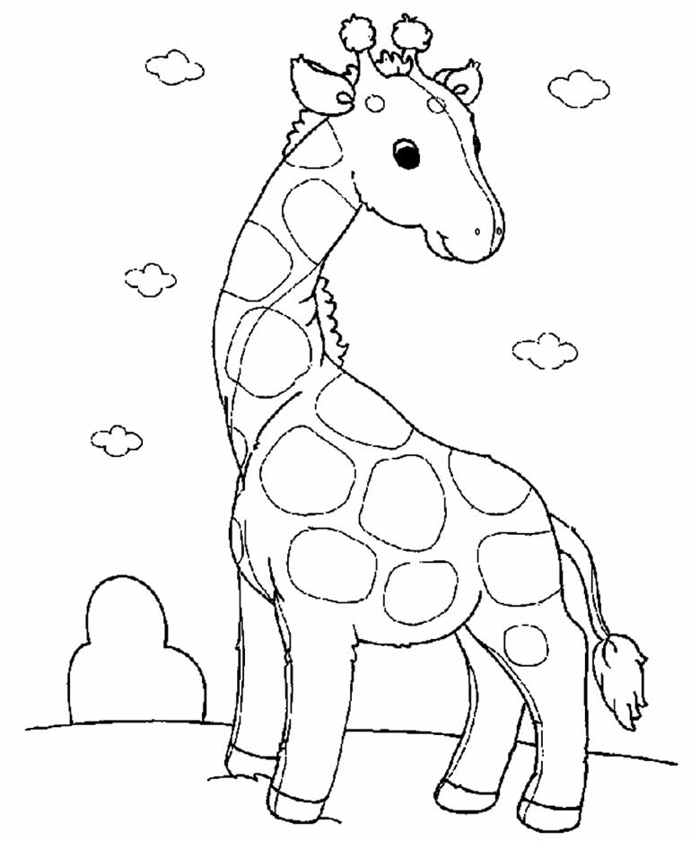 Desenho de girafa para colorir