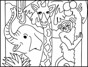 Desenhos de Safari para colorir
