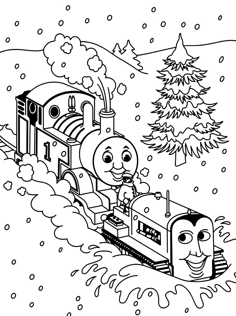 Desenho de Thomas e Seus Amigos para pintar