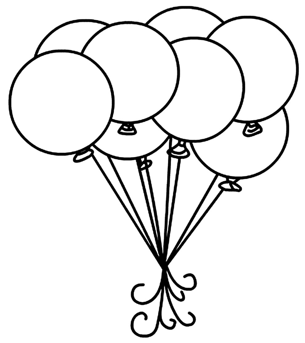Desenho de Balões para colorir
