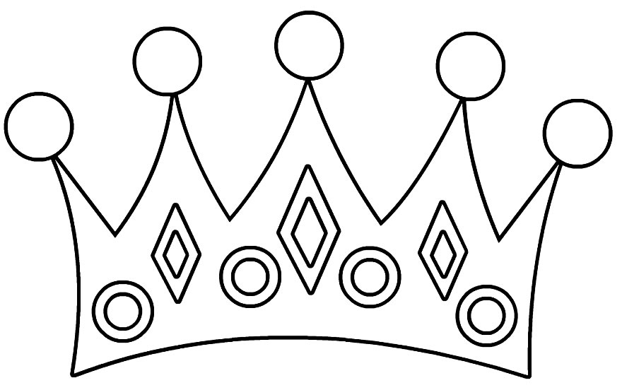 Desenho de Coroa para pintar