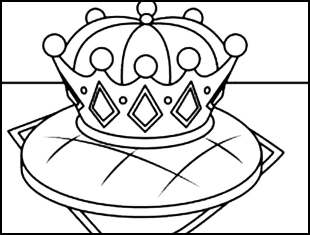 Desenhos de Coroa para colorir