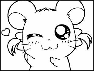 Desenhos do Hamtaro para colorir
