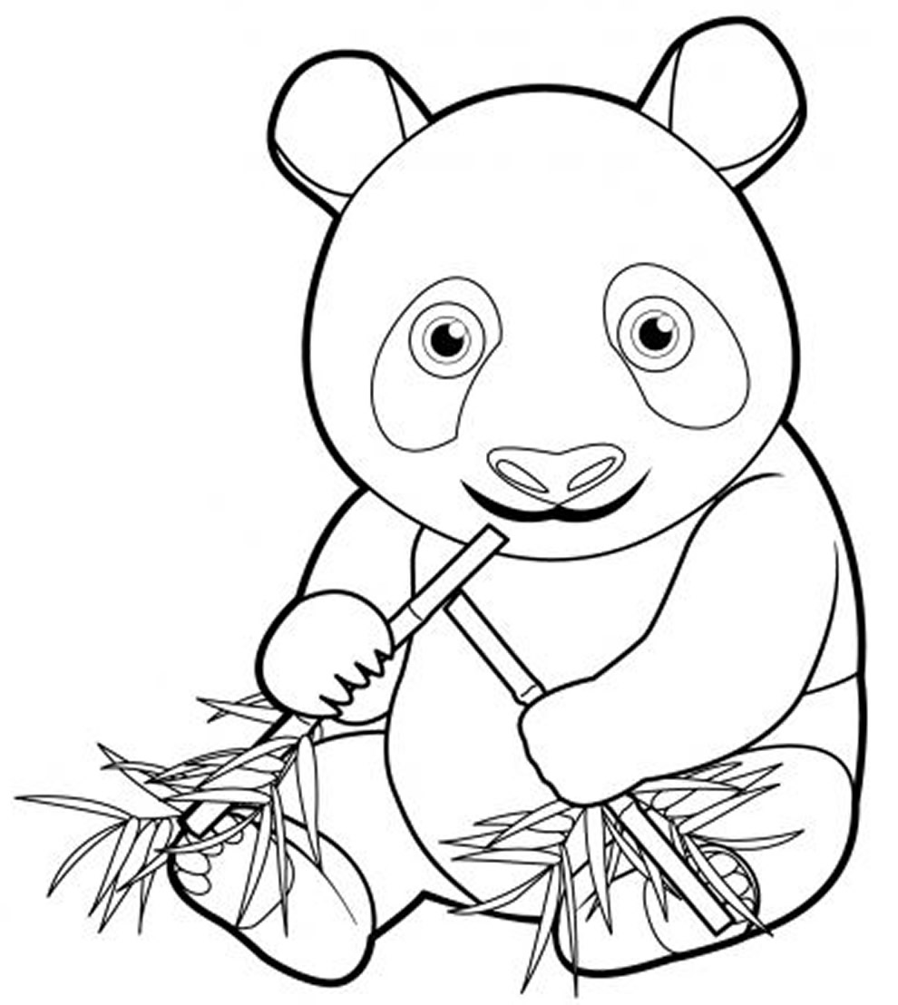 Desenho de Um urso panda pintado e colorido por Jujuli o dia 27 de