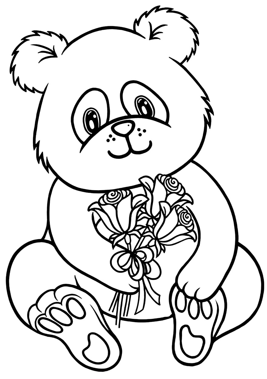 Desenho de Panda para pintar