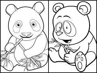 Desenhos para colorir de Panda