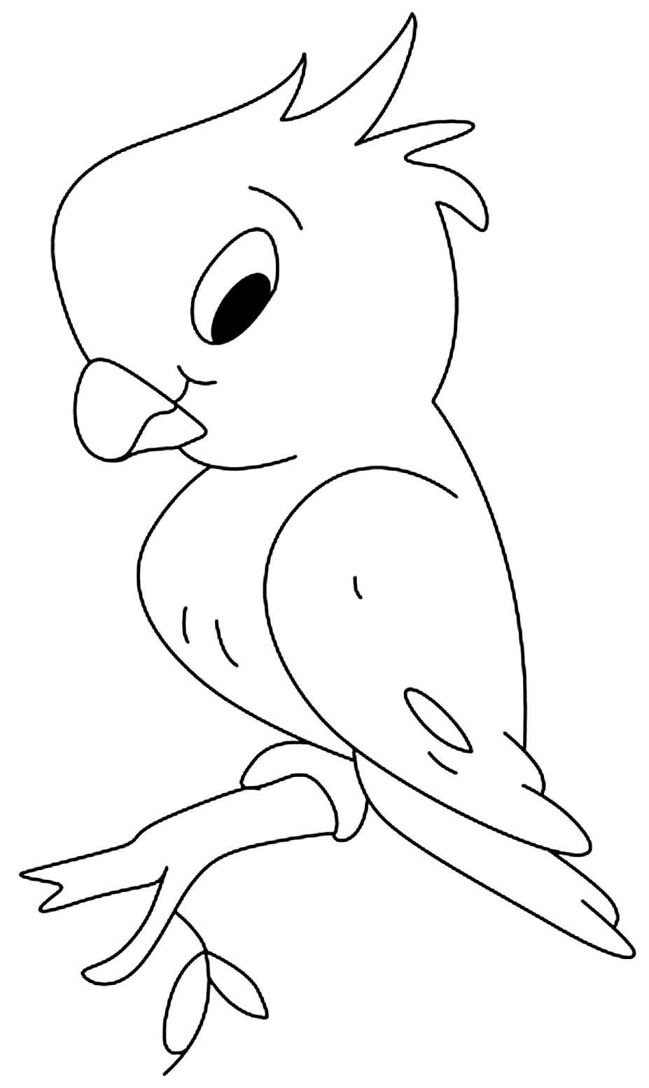 Desenho fofo de Papagaio para colorir