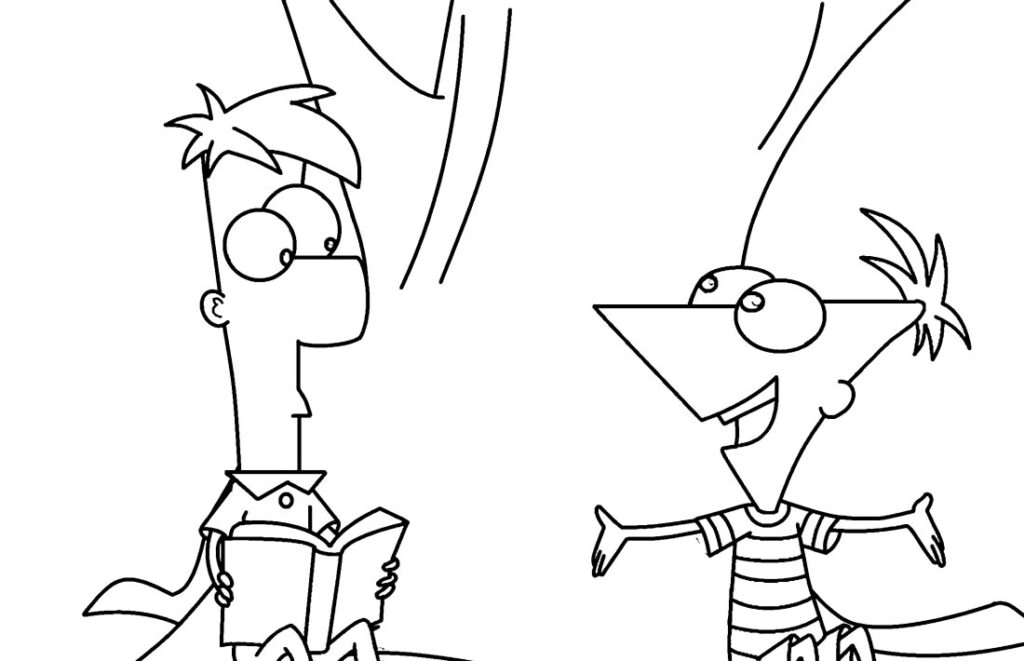30+ Desenhos de Phineas e Ferb para colorir - Pop Lembrancinhas