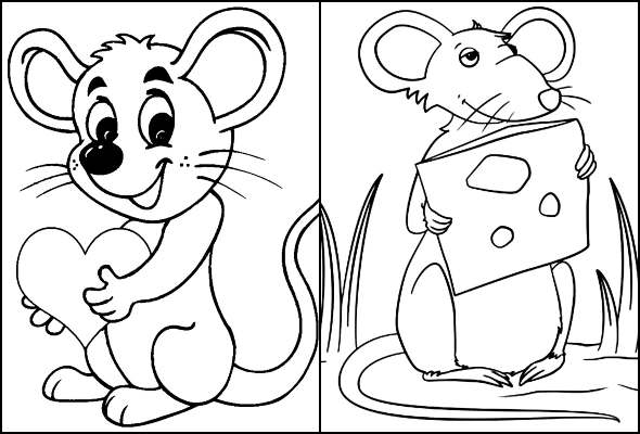 Desenhos de Ratinho para colorir