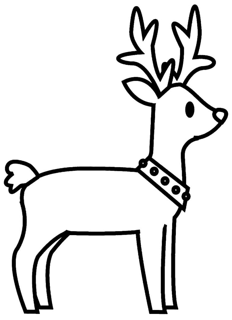 50+ Desenhos de Renas de Natal para colorir - Pop Lembrancinhas