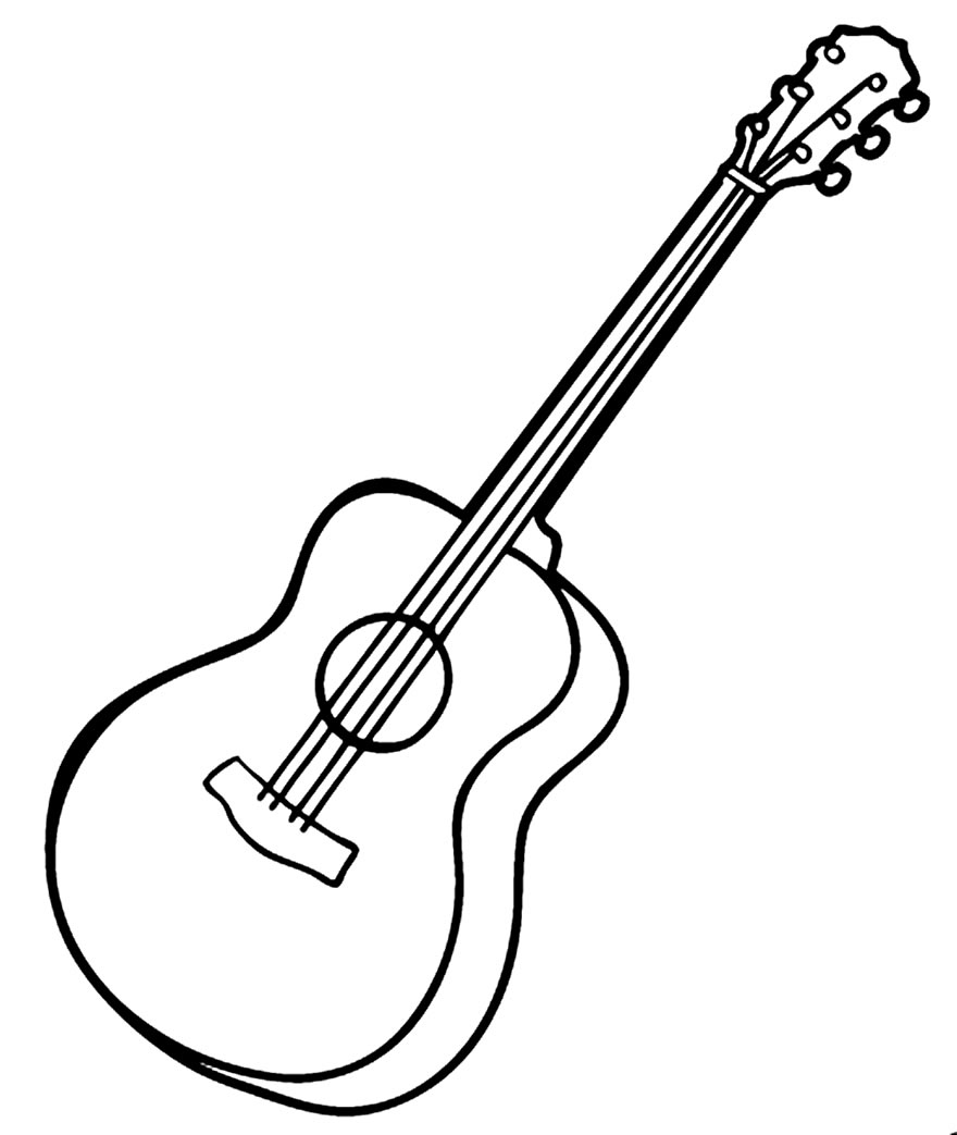 30+ Desenhos de Violão para colorir - Pop Lembrancinhas