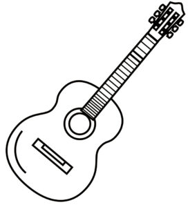 30+ Desenhos de Violão para colorir - Pop Lembrancinhas