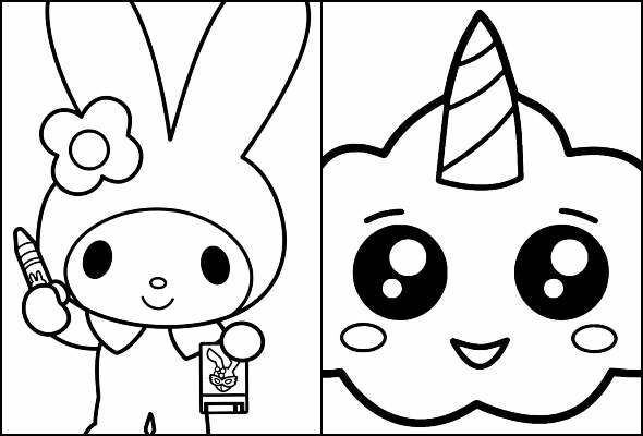 Você vai se apaixonar por desenhos kawaii para colorir!