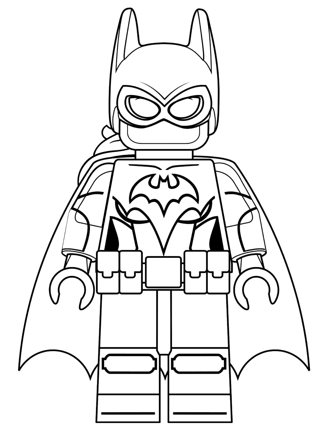 Desenho do Batman Lego para pintar