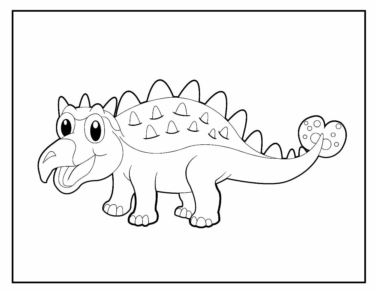 Página para pintar de Dinossauro