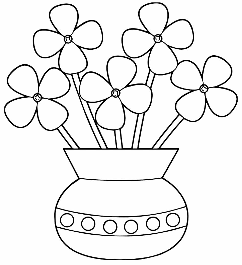 Desenho de Flores para Pintar - Educamais