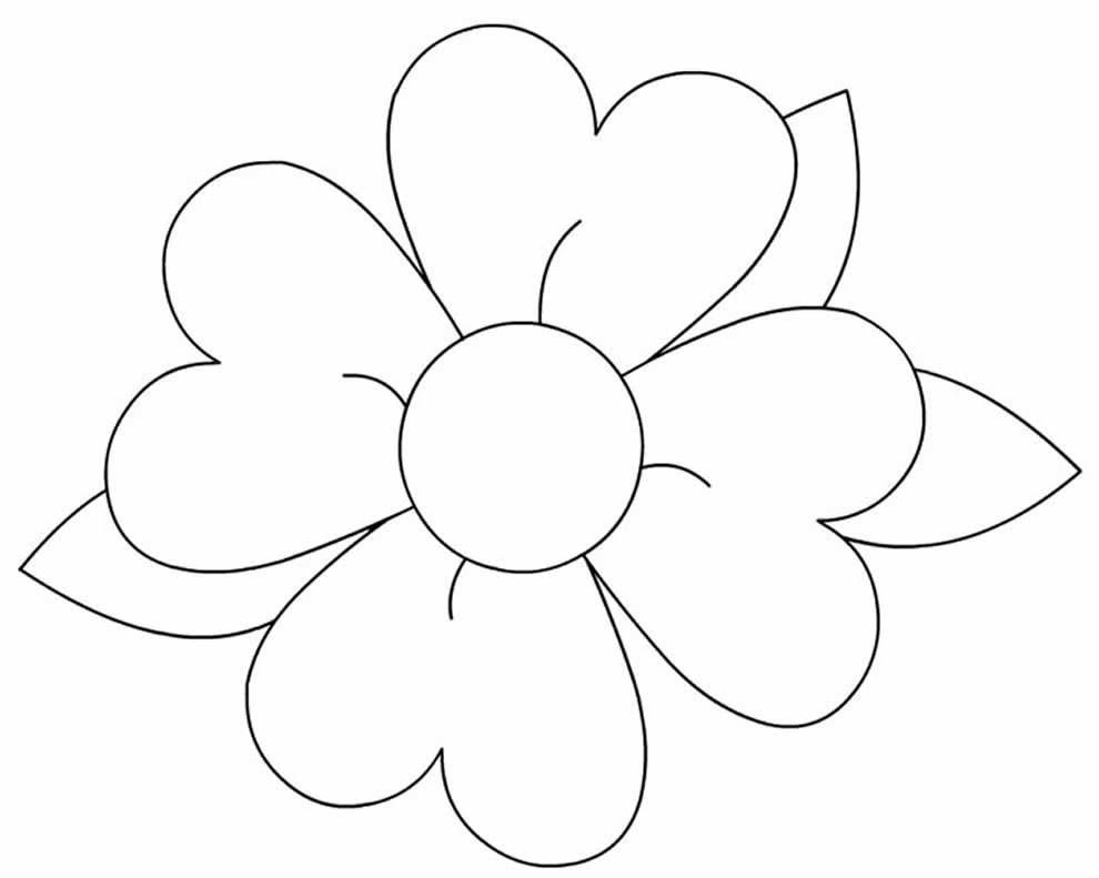Desenho de flor para colorir