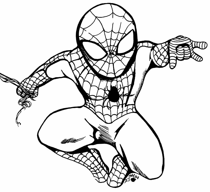 Desenho de Homem-Aranha para pintar
